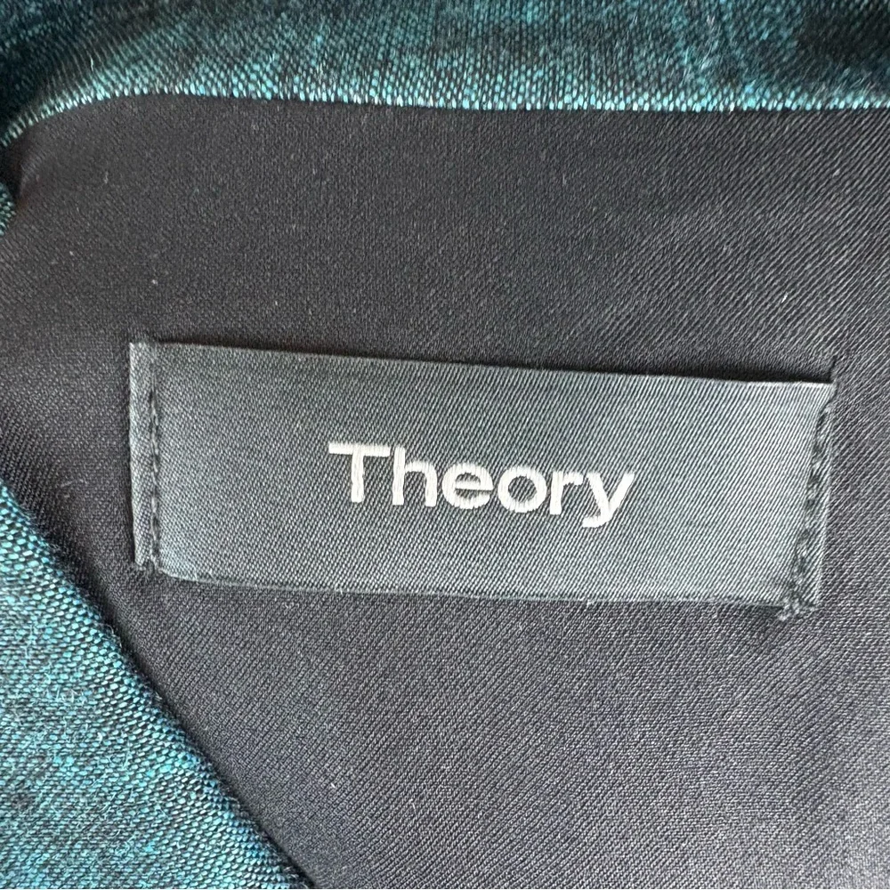 Theory 2 Piece Matching Linen One-Button Staple Blazer and Pants Blue Size 4/6 - Picture 4 of 11